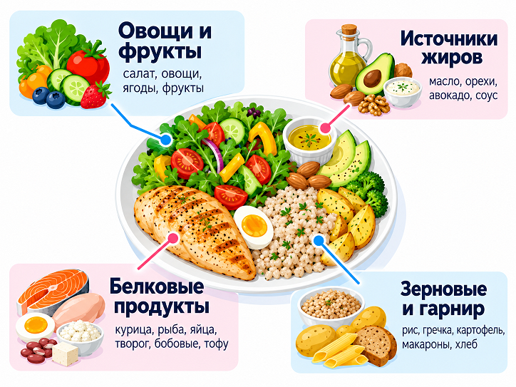 Основные компоненты здорового рациона
